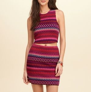 Hollister Jacquard High Top + skirt Set